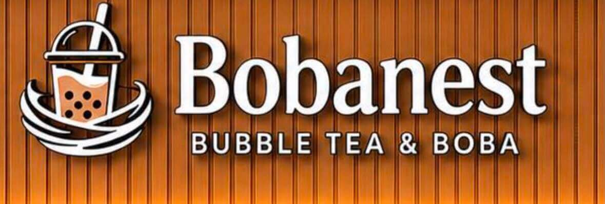 Bobanest boba shop frameless 3D acrylic frontlit LED sign in Florida