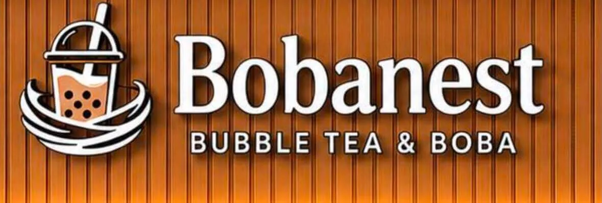 custom 3D acrylic sign 3D rendering for Bobanest Boba Shop