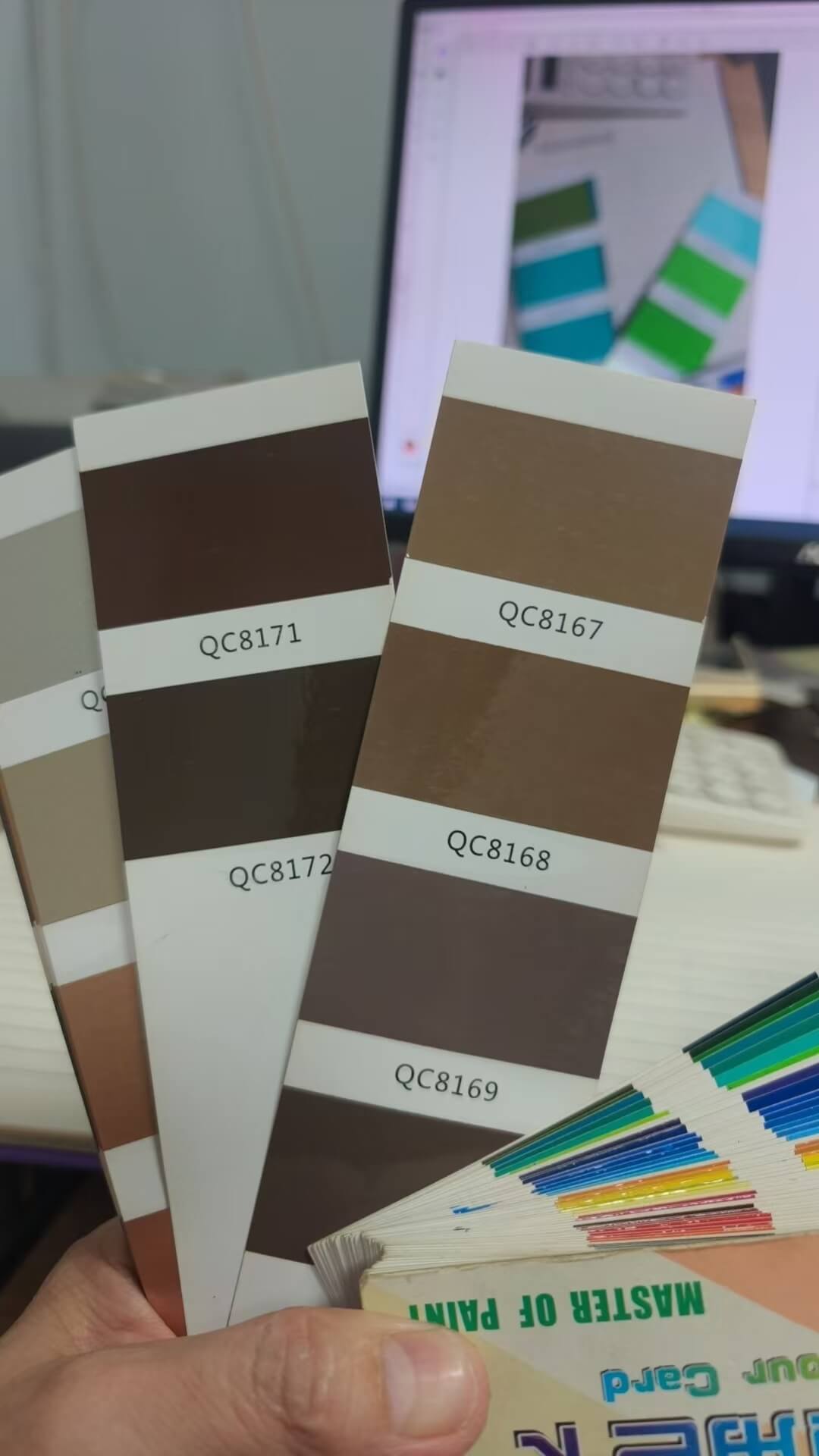 Automotive paint color matching against metal swatches