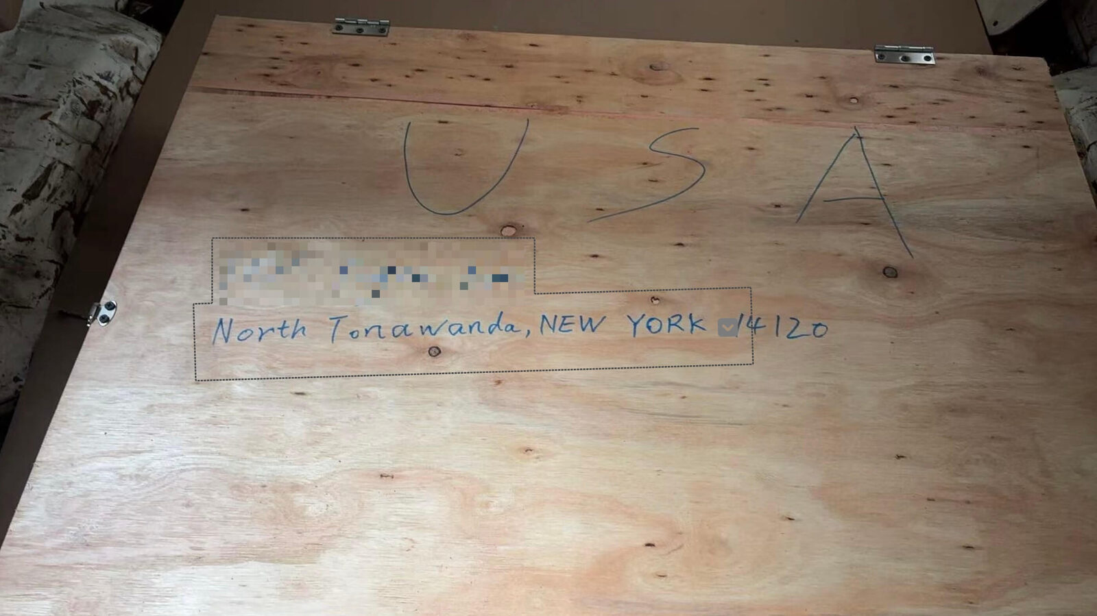 Reinforced timber export crate ready for Ocean DDP shipment to New York