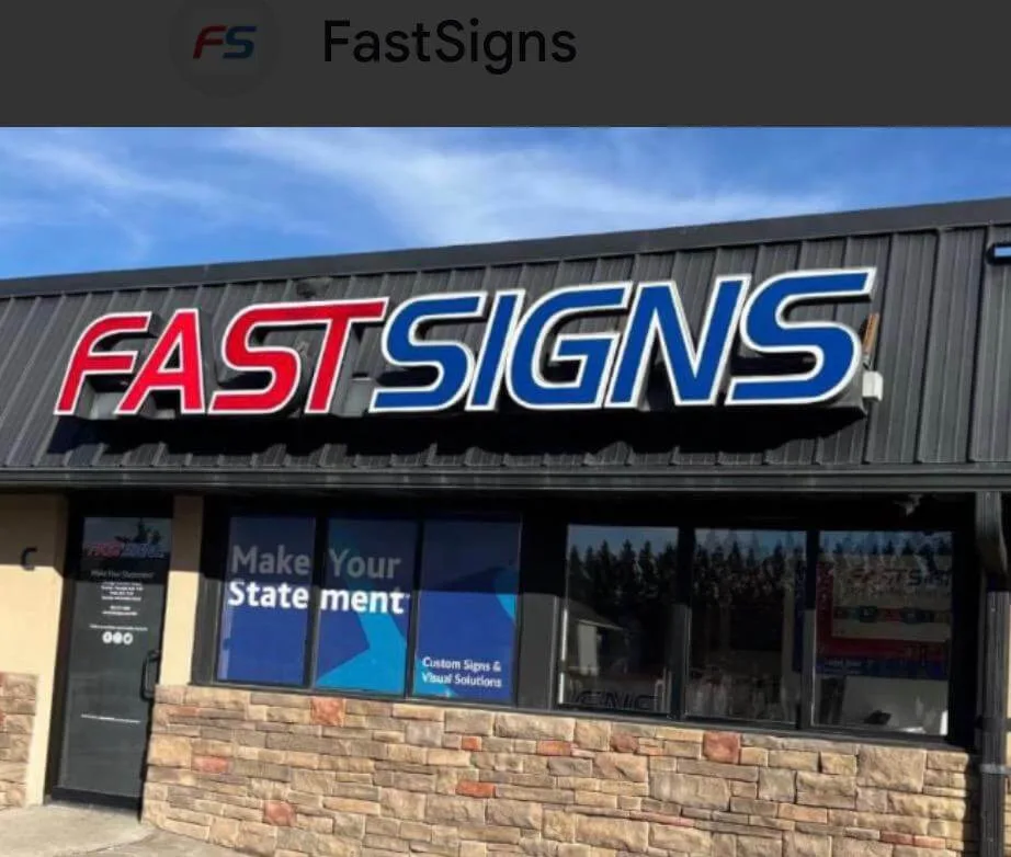 FASTSIGNS 19.5ft custom dynamic RGB channel letters in New York