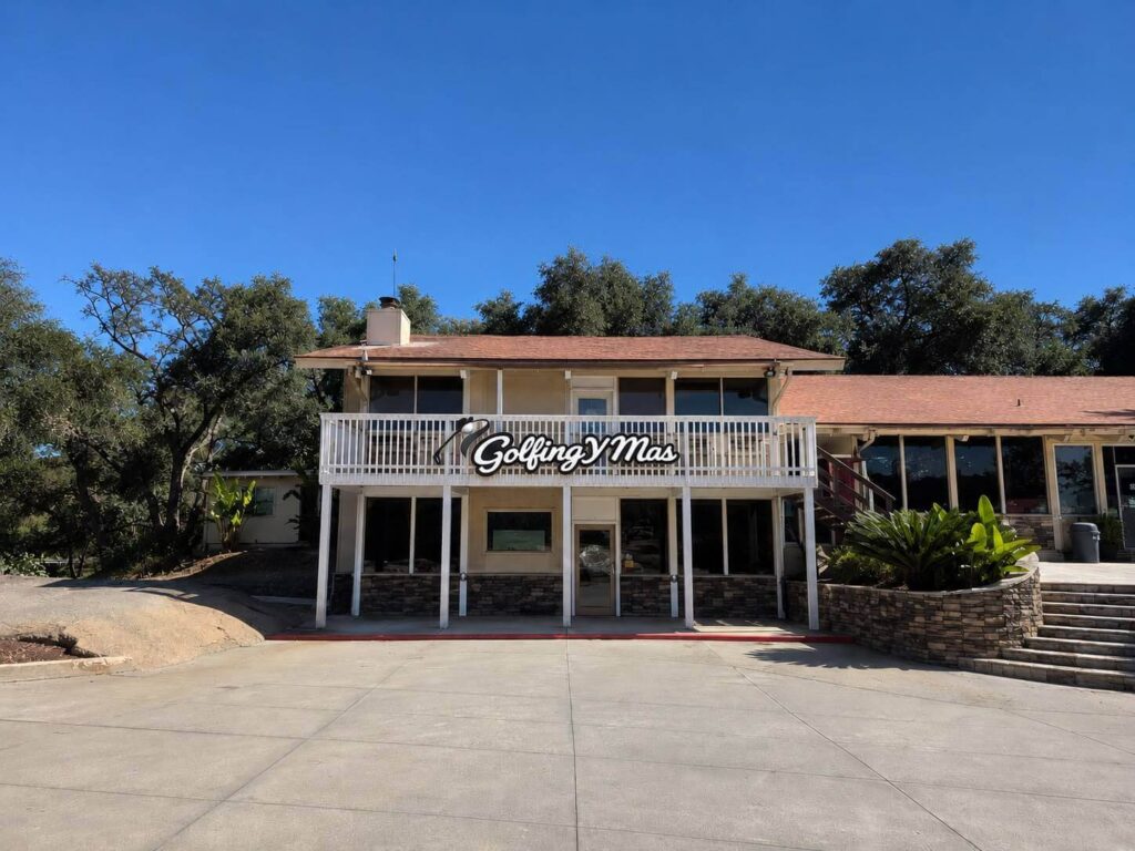Custom channel letters on a golf storefront in Escondido, California