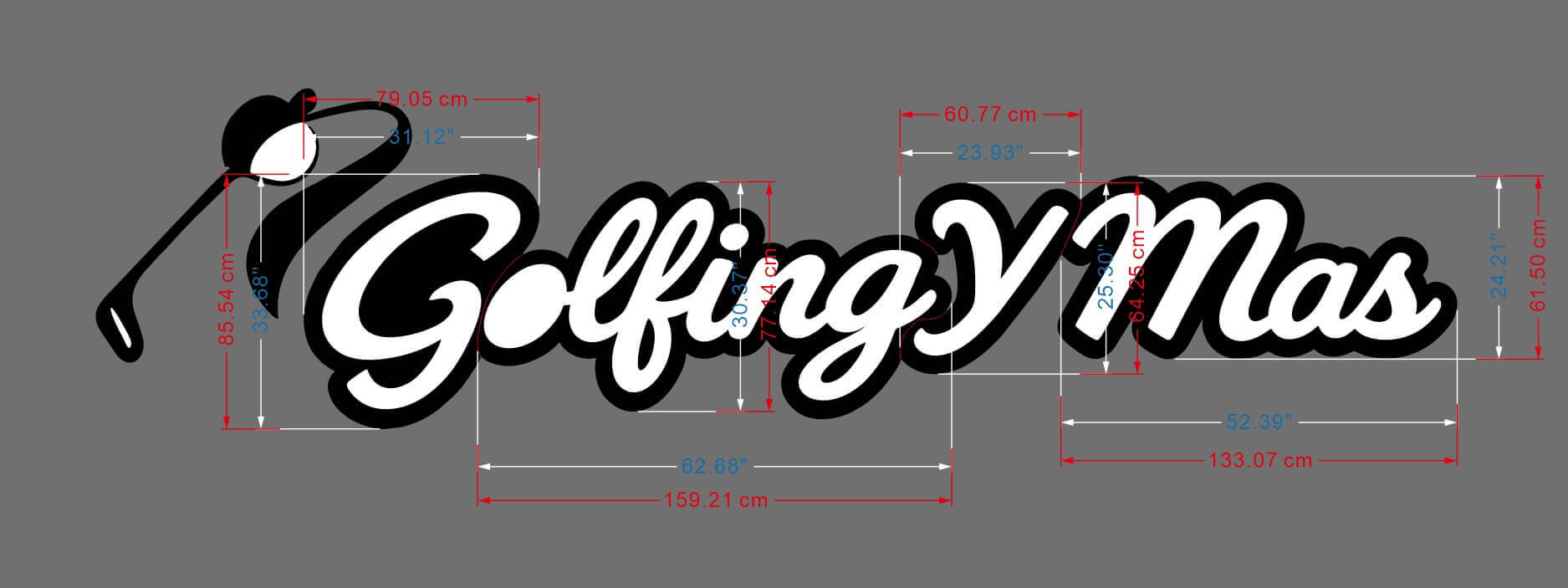 Front-lit channel letters case study for Golfing y Mas in California