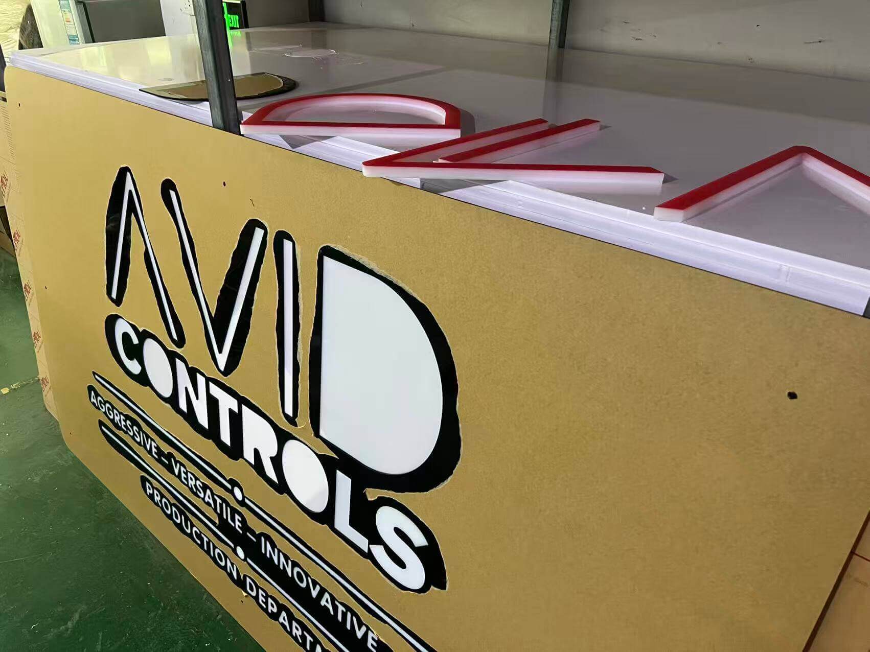 Custom channel letters workshop assembly and quality check