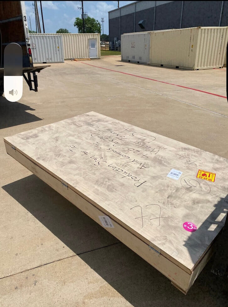 Custom channel letters heavy-duty plywood crating at EndPoint Sign's Guangzhou plant