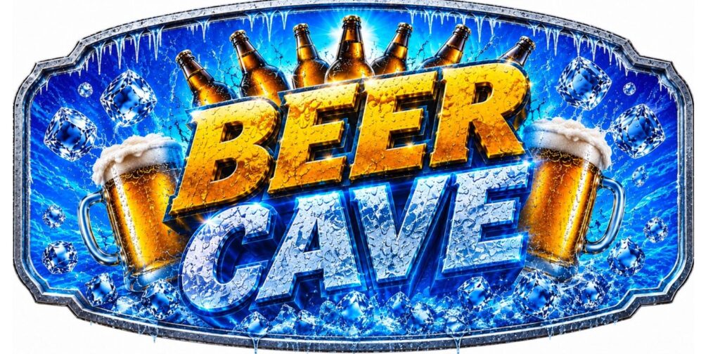 Custom BEER CAVE graphic light box sign