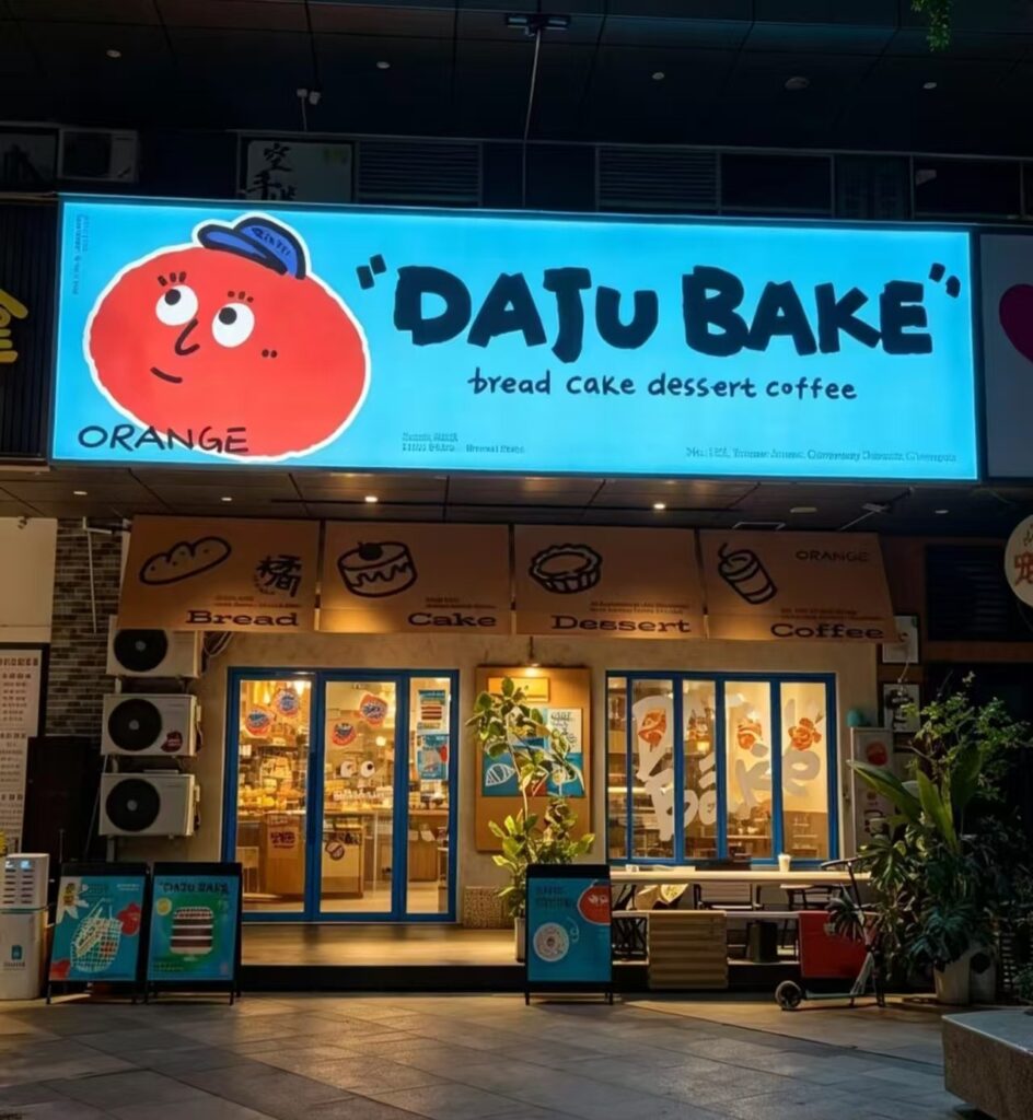 Datu Bake storefront light box sign
