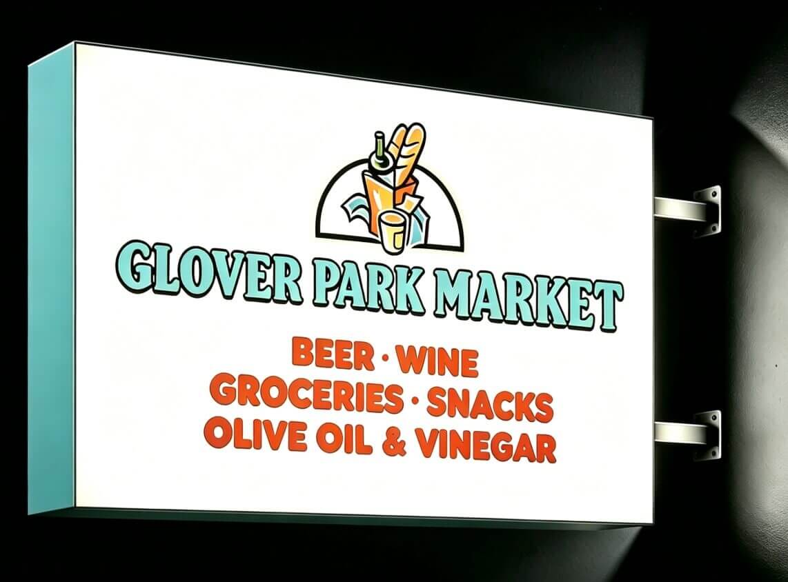 Early layout options for custom double-sided blade sign